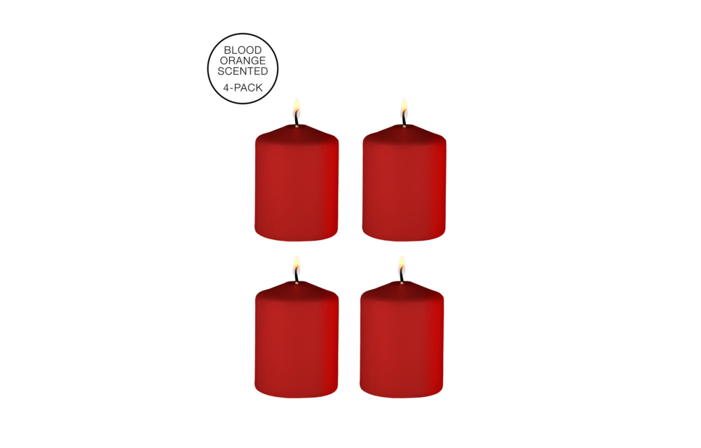 Tease Candles Sinful Rood - Set van 4 Luxe Geurkaarsen