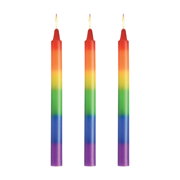 Pride Candles Regenboog Druipkaarsenset van 3 – Wax Play