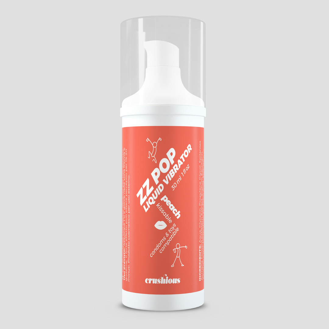 ZZ Pop - Kissable Liquid Vibrator - Peach - 1 fl oz / 30 ml