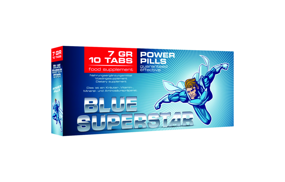 Blauwe Superstar - Stimulerende Capsules