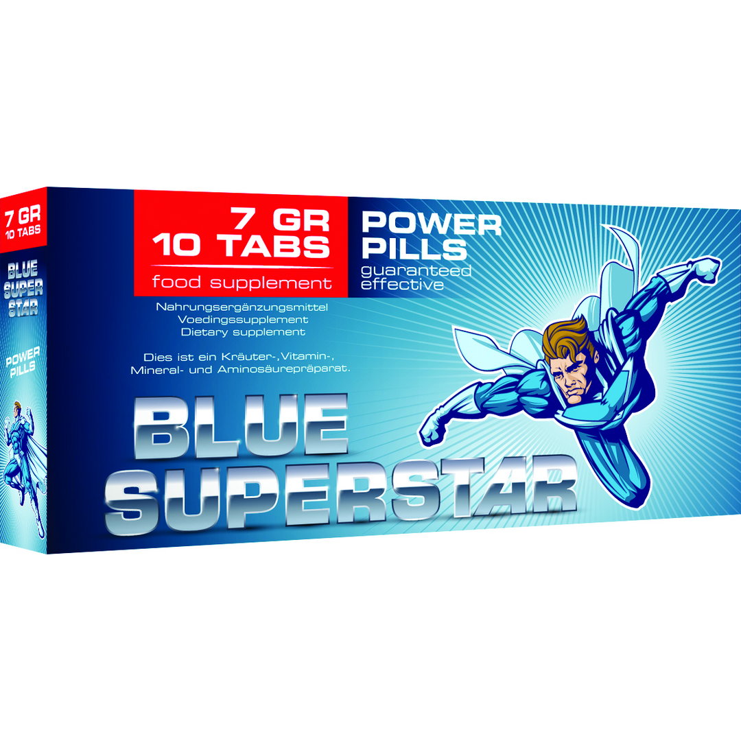 Blaue Superstar - Stimulierende Kapseln