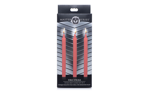 Vuur Sticks | Fetisj Druppelkaarsen 3 Stuks - Sexy & Veilig
