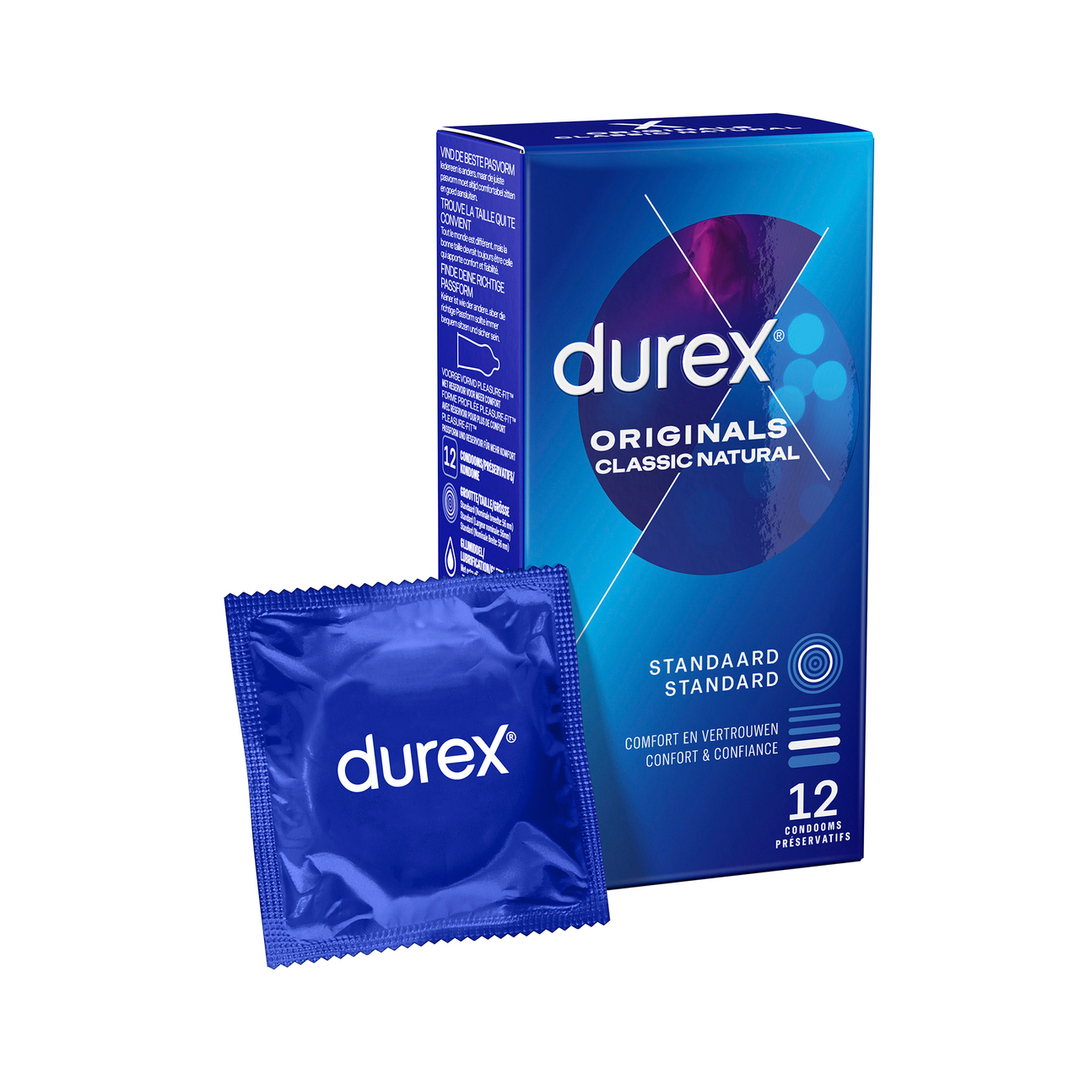Durex Originals Classic Natural Kondome – 12 Stück Sicher & komfortabel