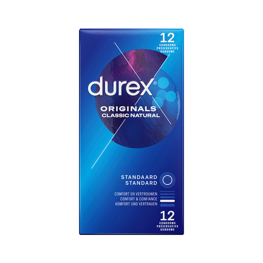 Durex Originals Classic Natural Kondome – 12 Stück Sicher & komfortabel