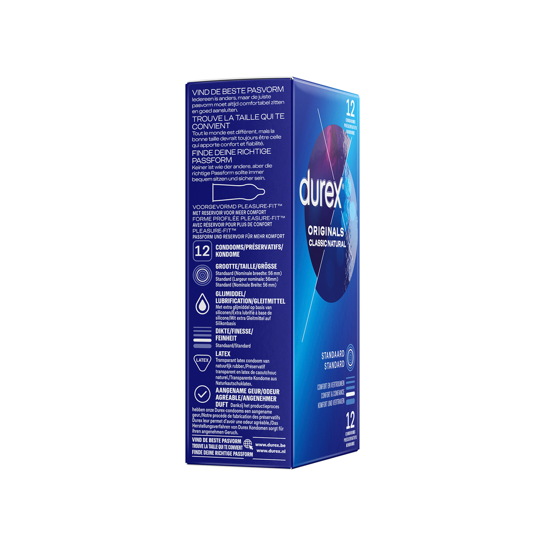 Durex Originals Classic Natural Condooms – 12 stuks Veilig & Comfort