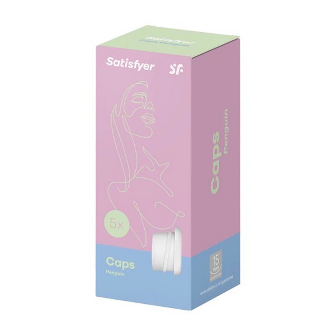 Penguin Air Pulse Stimulator White - 5 Climax Tips & Attachments