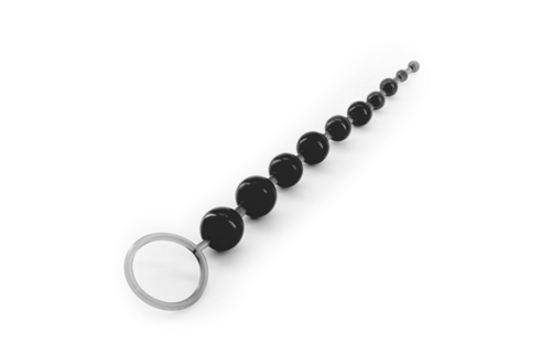 Basic Anal Beads - 10 Bead Chain - Black