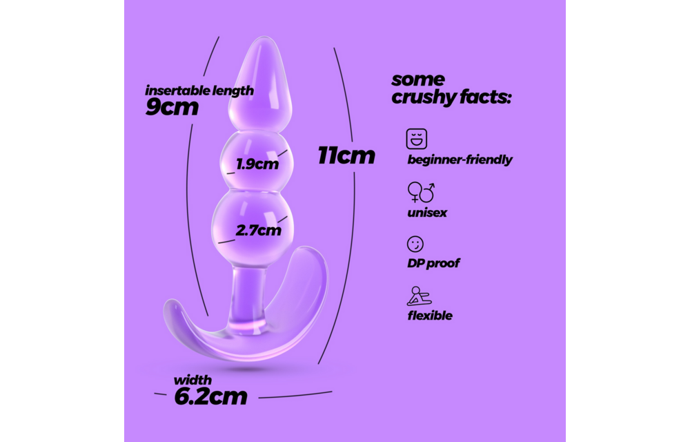 De Plunger Anale Plug Lila 7 cm – Comfort & Discreet Plezier