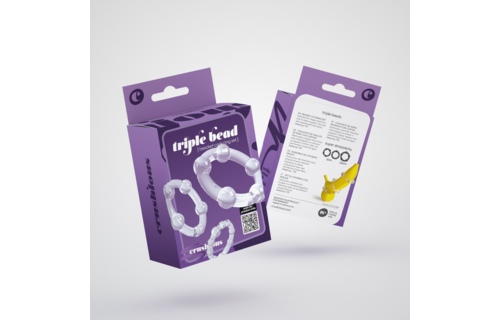 Triple Bead - Cockring Set - Doorzichtig