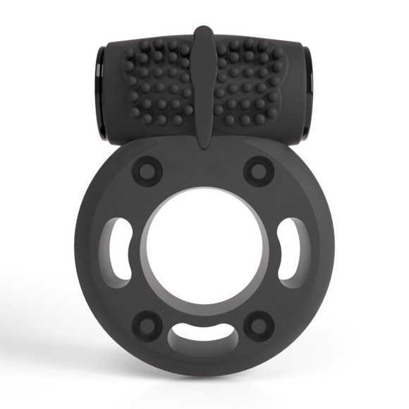 Booster - Cockring mit Vibrationsbullet - Schwarz