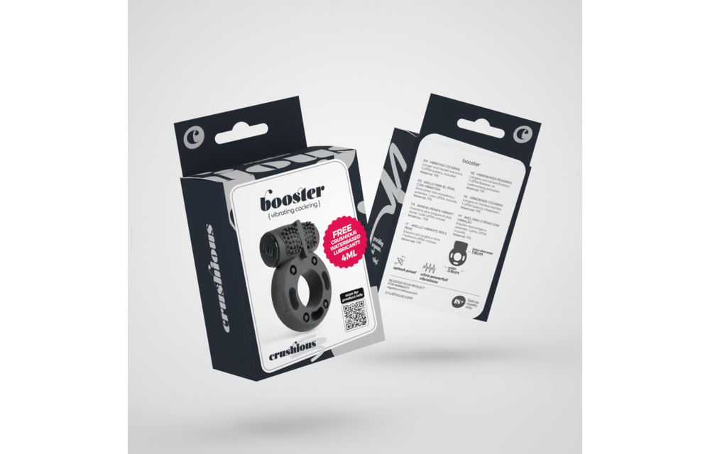 Booster - Cockring mit Vibrationsbullet - Schwarz