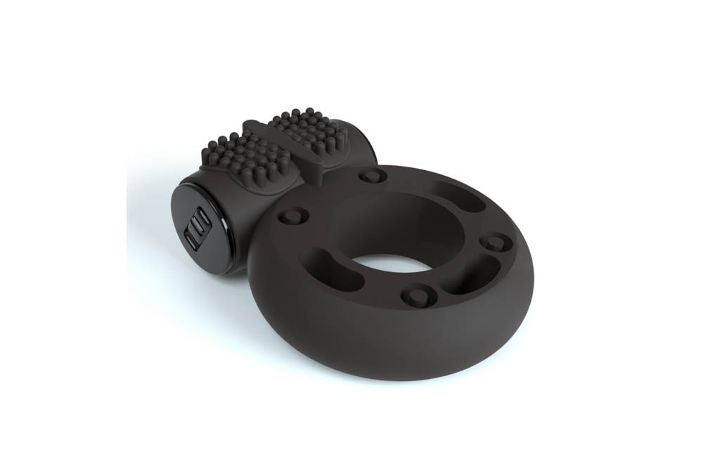 Booster Cockring Black - Vibrating, Adjustable & Powerful