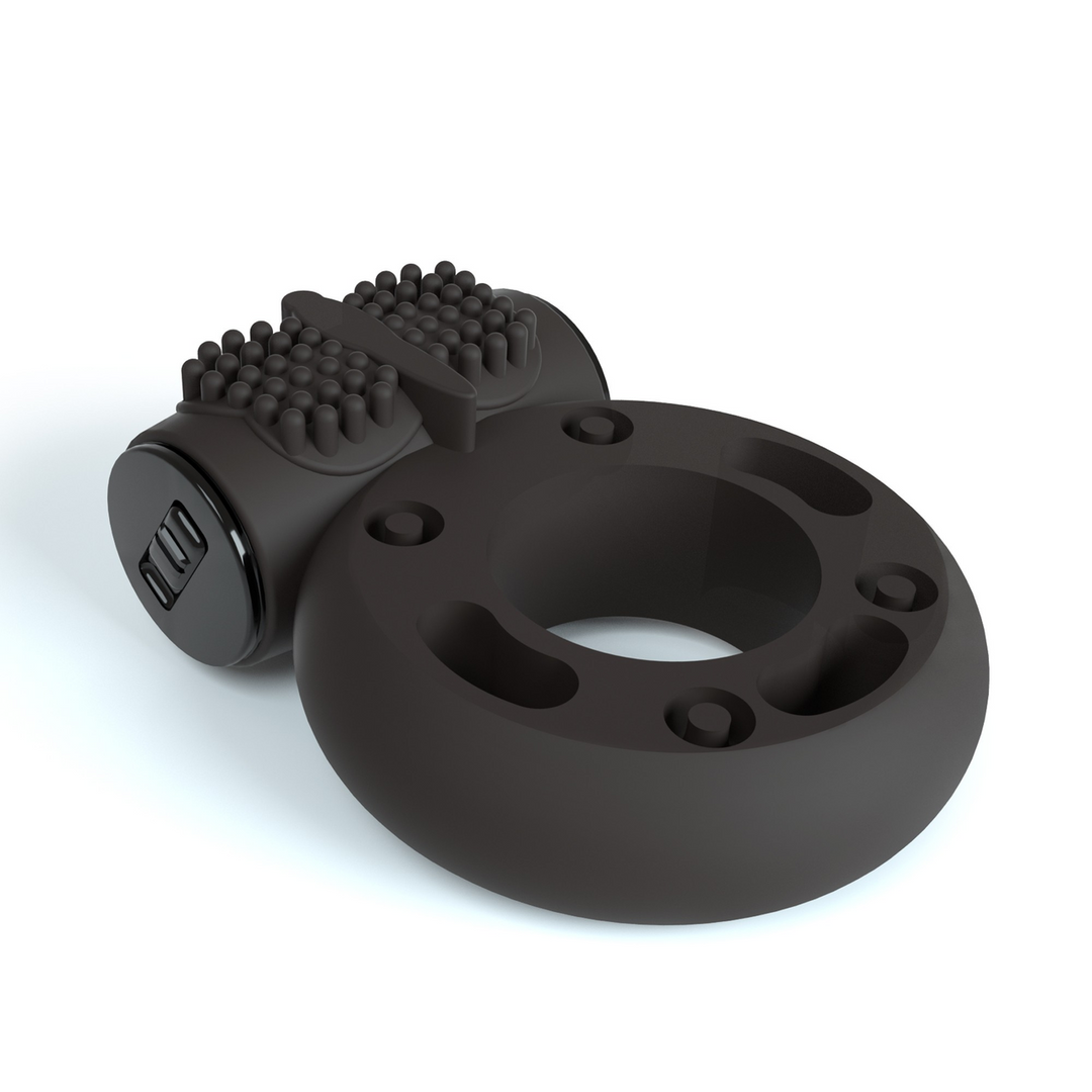 Booster - Cockring with Vibrating Bullet - Black