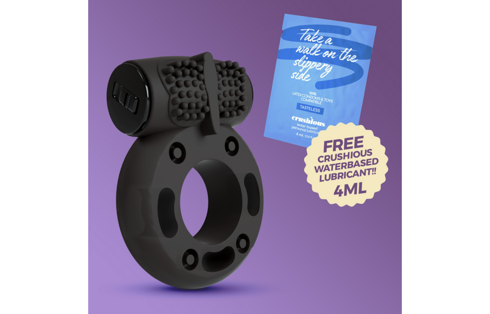 Booster Cockring Black - Vibrating, Adjustable & Powerful