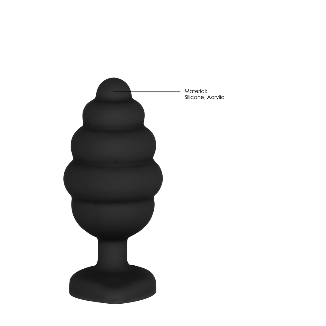 Geribbelde Diamant Hart Plug 7 cm - Luxe Siliconen Stimulator