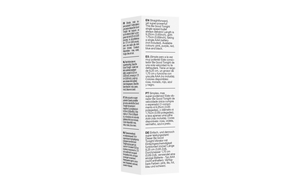 Be Good Tonight Bullet – Leistungsstark & kompakt Eine Geschwindigkeit