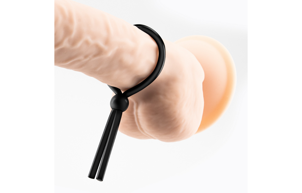 Billy the Ring adjustable black silicone cock ring - Crushious