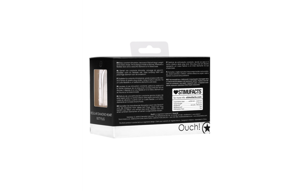 Diamant Herz Butt Plug - Regular
