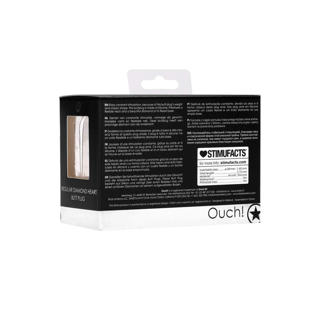 Diamanten Hart Butt Plug 7,3 cm – Stijlvol & Comfortabel