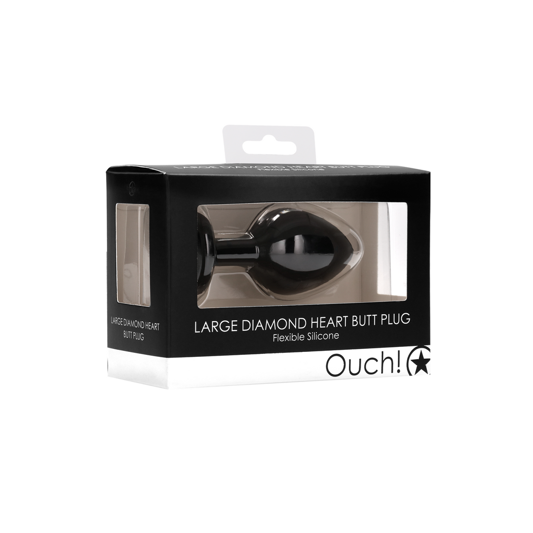 Diamanten Herz Butt Plug 8 cm – Luxus & Komfort von Ouch!