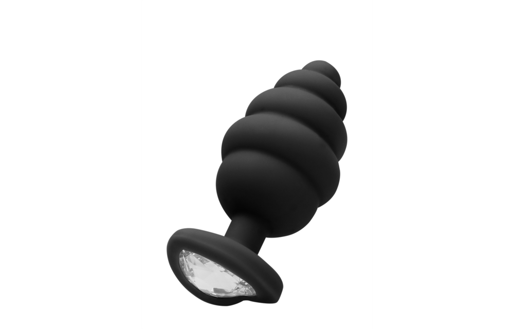 Rippendiamant-Herzstecker - Groß