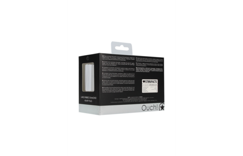 Geriffelter Diamant-Herz-Plug 8 cm – Luxuriöser Silikon-Stimulator