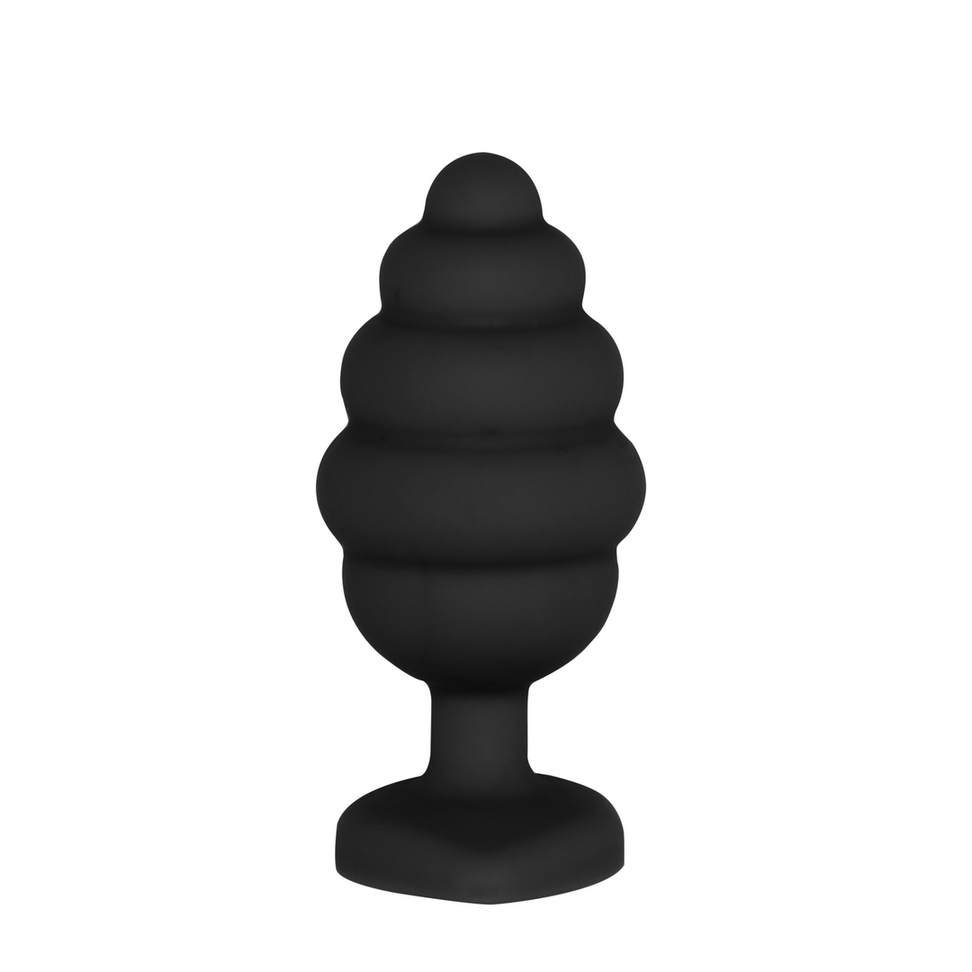 Ribbed Diamond Heart Plug 8 cm – Luxury Silicone Stimulator