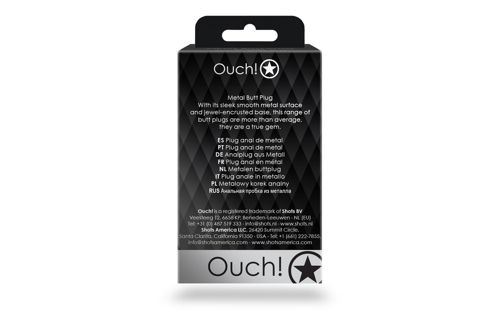 Runder Edelstein-Analplug 6,9 cm – Silber/Diamant Luxus