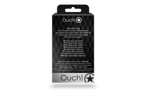 Runder Edelstein Butt Plug - Klein - Silber/Diamant