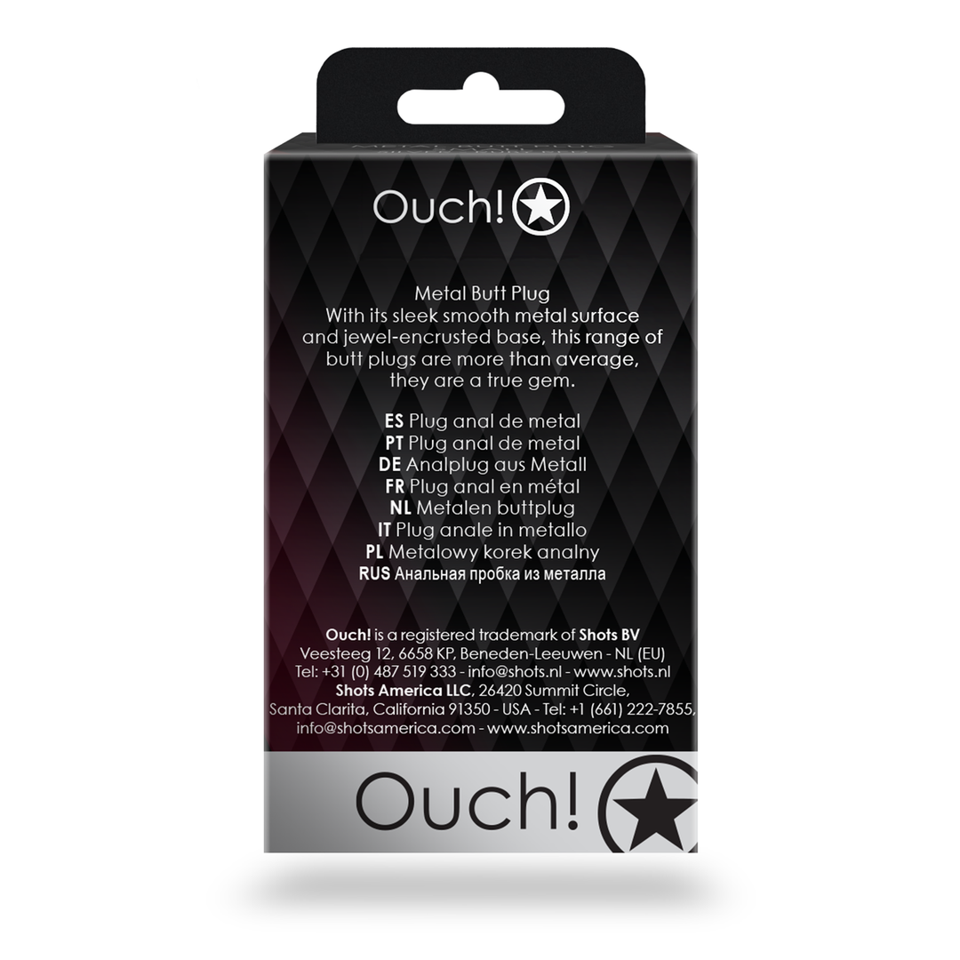 Heart-shaped Gem Butt Plug 6.9 cm – Luxury Purple Gunmetal