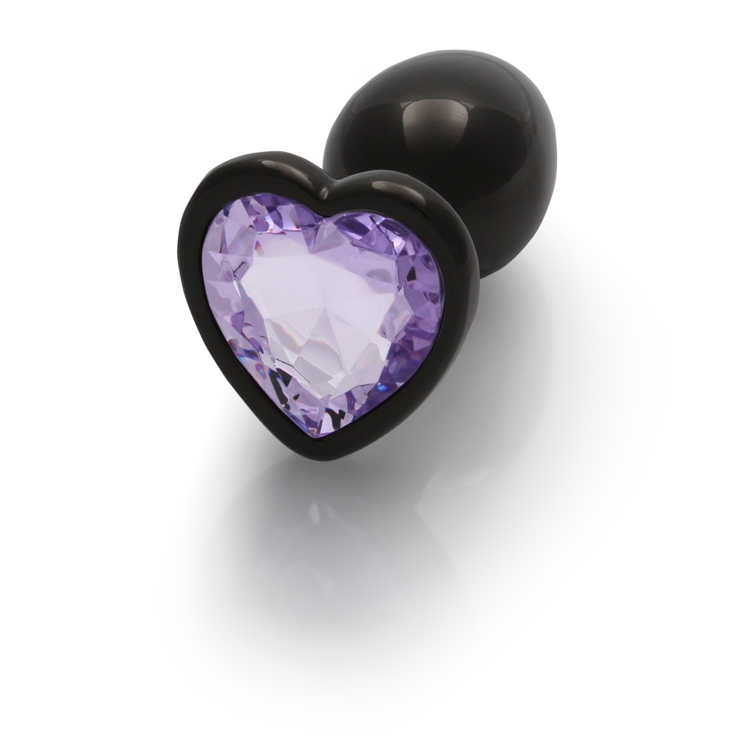 Heart-shaped Gem Butt Plug 6.9 cm – Luxury Purple Gunmetal