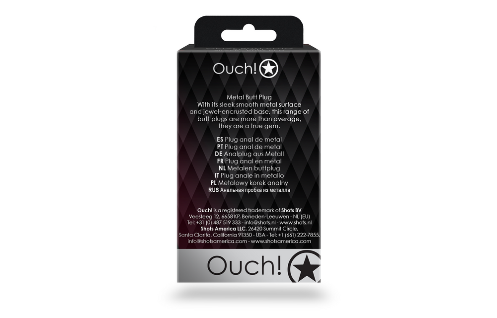 Heart Gemstone Butt Plug 6.9 cm - Luxury Silver/Pink Sensation