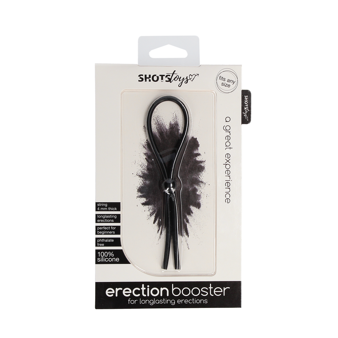 Erection Booster Cock Ring – Adjustable & Powerful Black