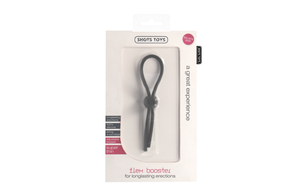 Flex Booster Cockring | Verstellbar & bequem Schwarz Silikon