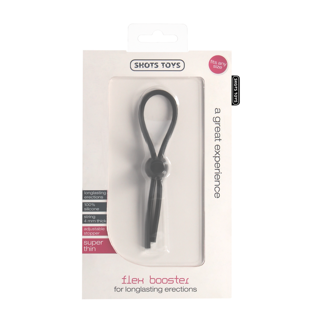 Flex Booster Cockring | Verstellbar & bequem Schwarz Silikon