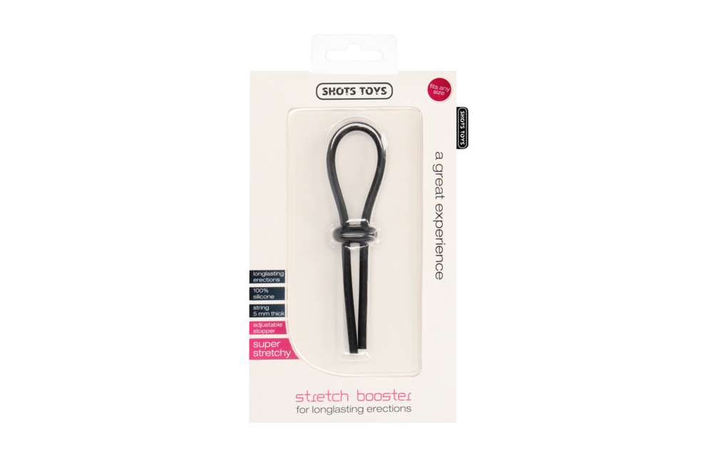 Stretch Booster verstellbarer Cockring – Kraft & Komfort schwarz