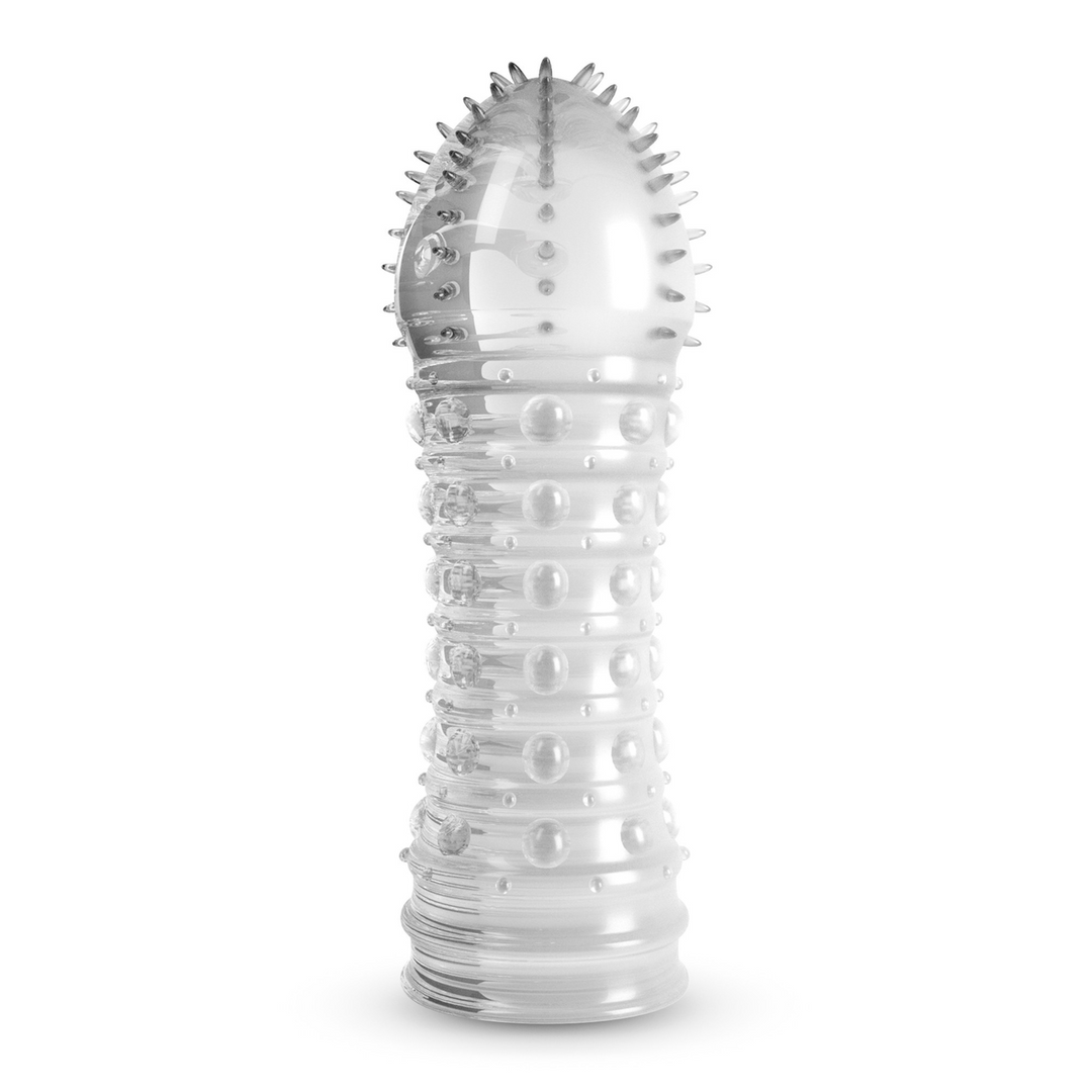Gestippelde Penis Sleeve Transparant – Vergroot & Stimuleer