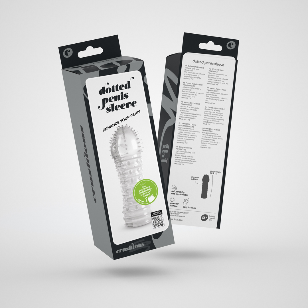 Gestippelde Penis Sleeve - Transparant