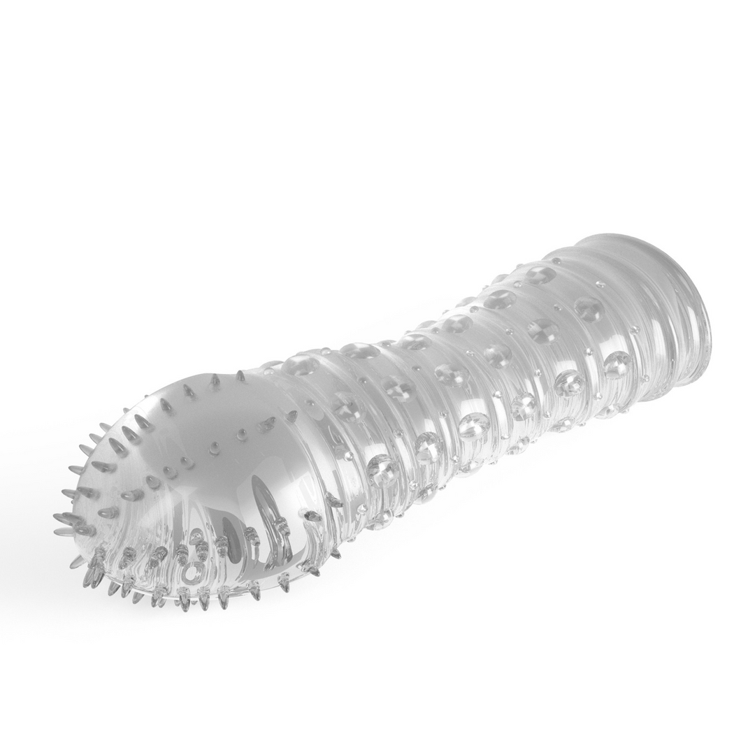 Gestippelde Penis Sleeve Transparant – Vergroot & Stimuleer