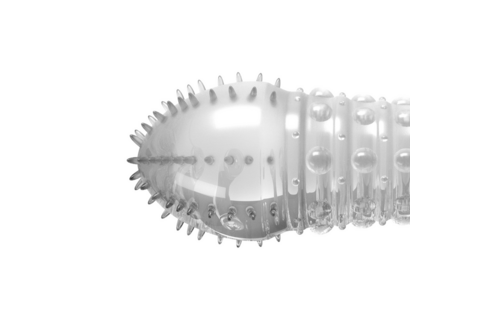 Punktierte Penis-Hülle - Transparent