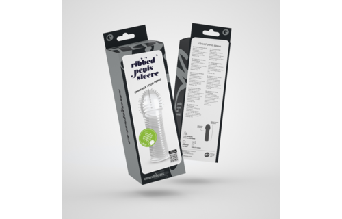 Rippelnder Penis Sleeve - Transparent