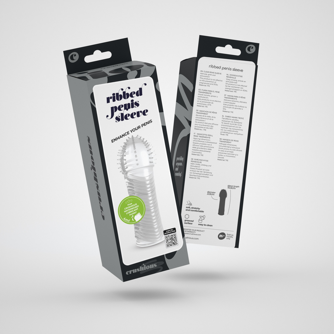 Ribbed Transparent Penis Sleeve for Intense Pleasure