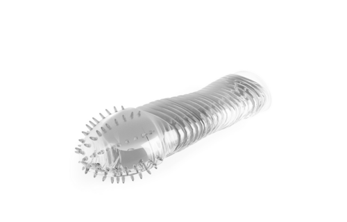 Ribbed Penis Sleeve - Transparent