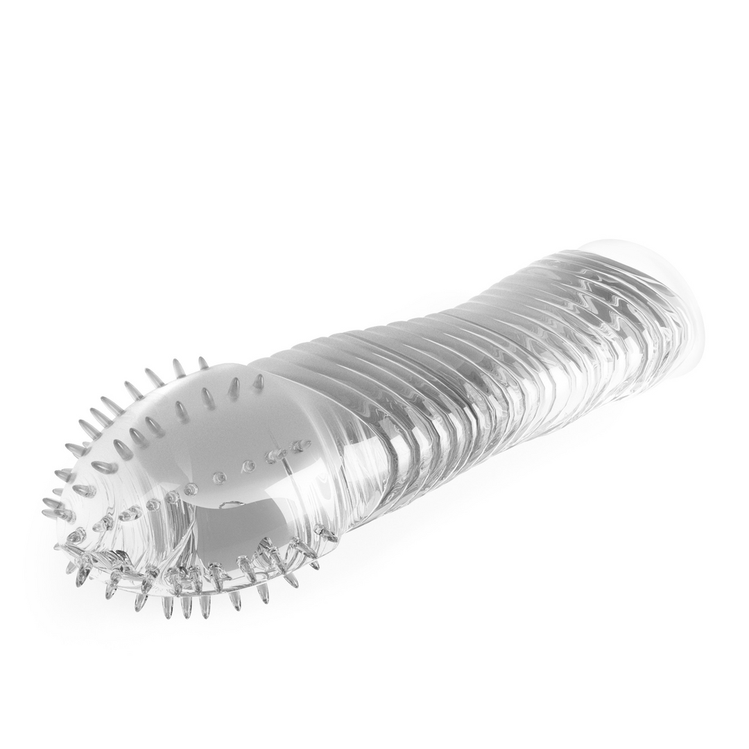 Ribbed Penis Sleeve - Transparent