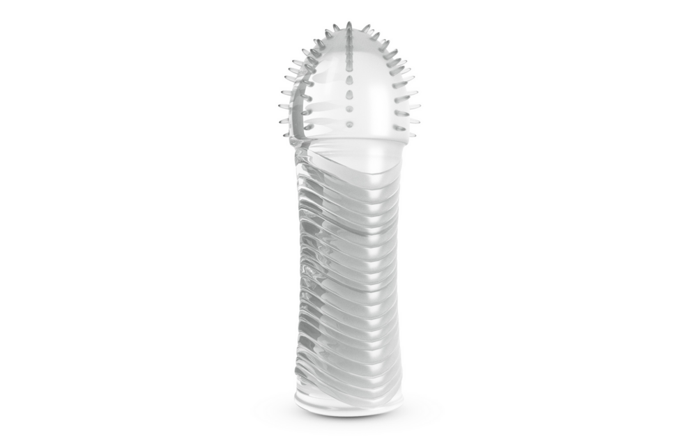 Rippelnder Penis Sleeve - Transparent