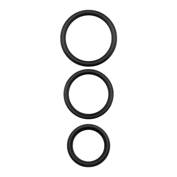 Bandoleros Silicone Cock Ring Set Black – Power & Pleasure