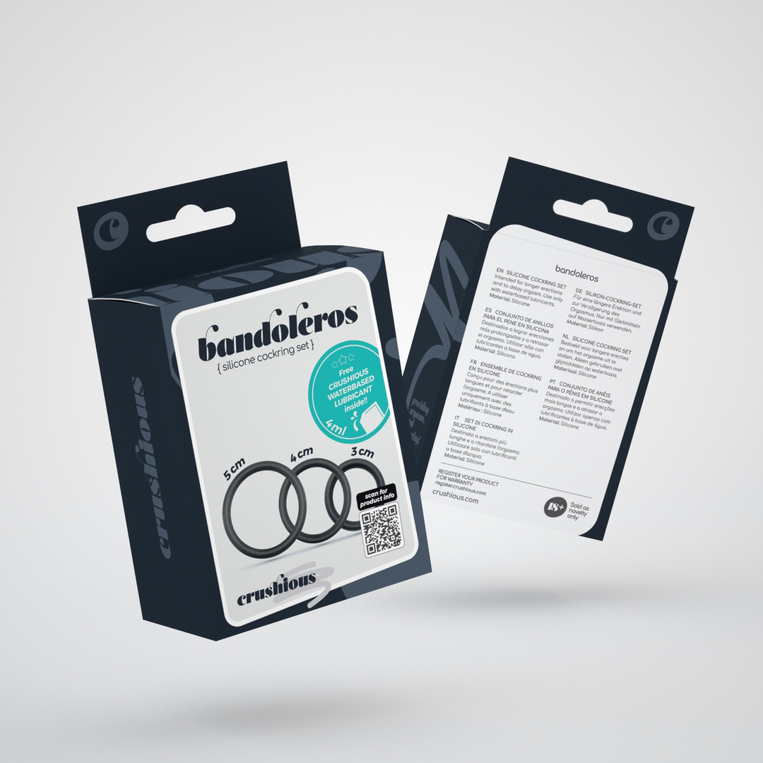 Bandoleros - Siliconen Cockring Set - Zwart