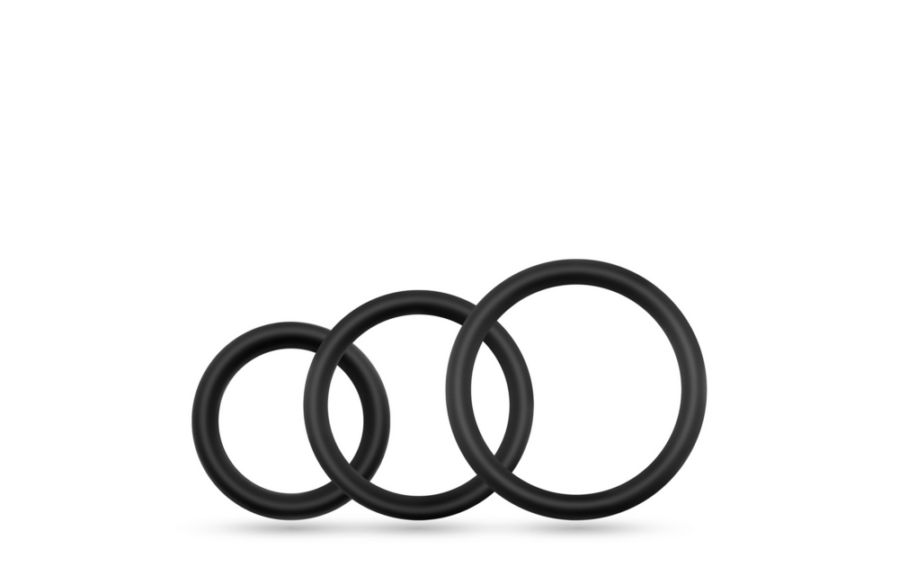 Bandoleros Silicone Cock Ring Set Black – Power & Pleasure