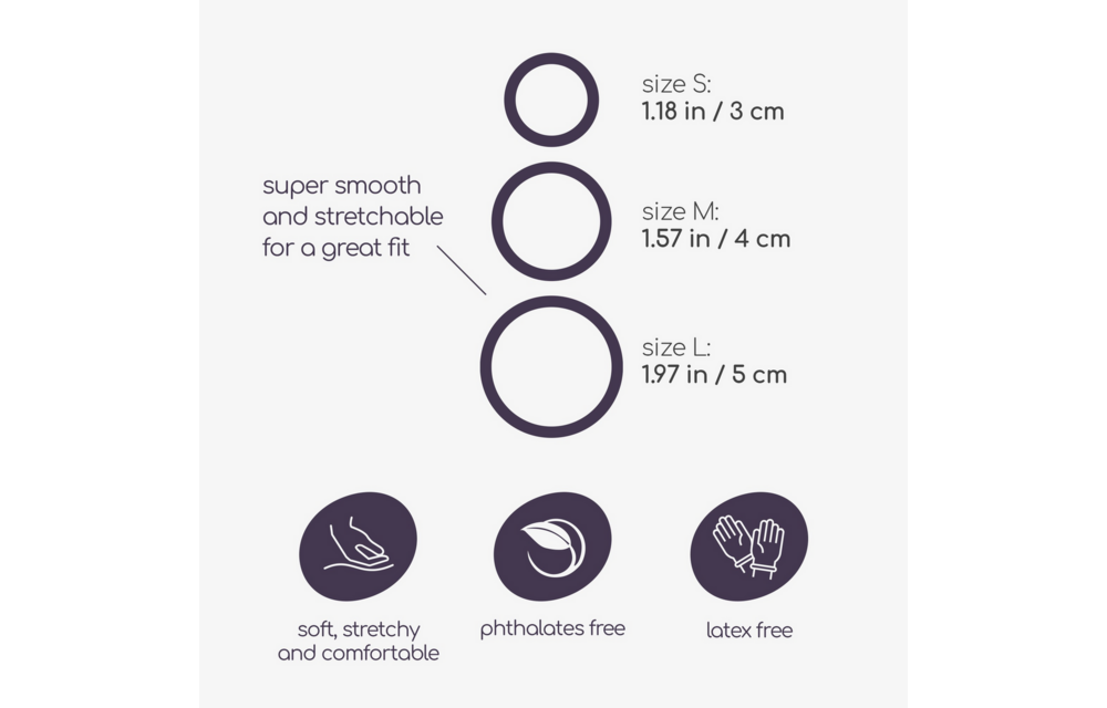 Bandoleros - Siliconen Cockring Set - Zwart