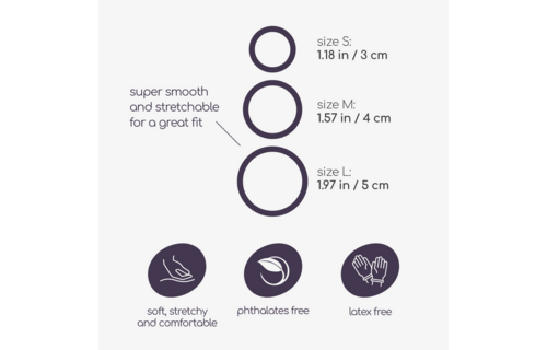 Bandoleros - Silikon Cockring Set - Schwarz